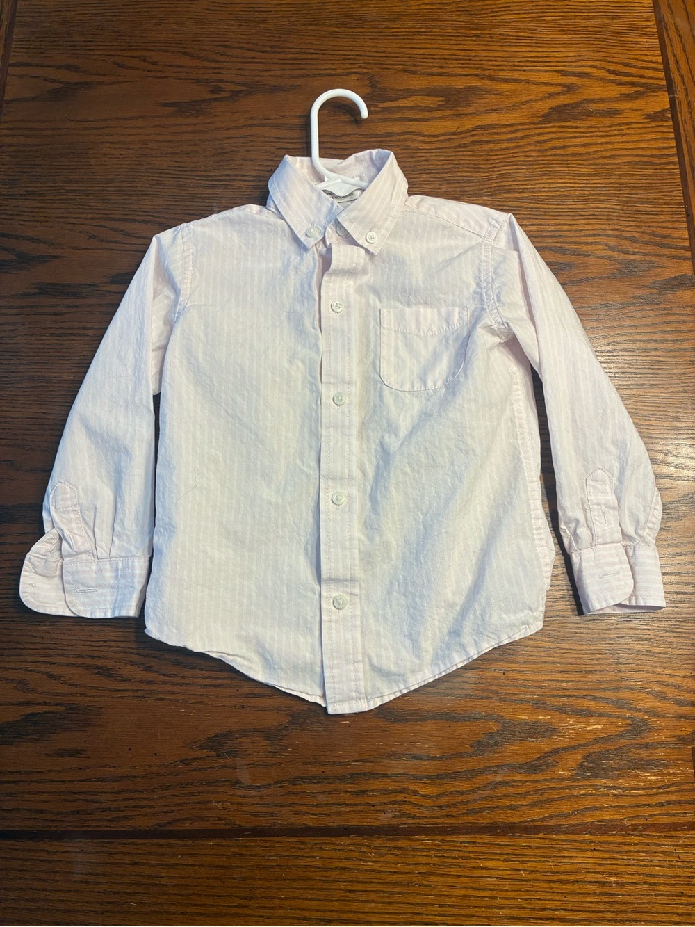 Janie and Jack Special Occasion Button Down Short - Soft pink and White stripes